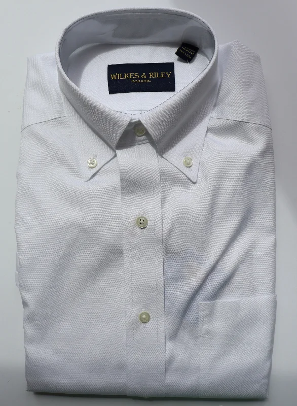 The Shirt Shop Dress Shirt - White Button Down (Exact Sleeve Length) Monochromatic All