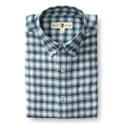 Duck Head Bowman Plaid Cotton Flannel Sport Shirt Practical Men's Multi