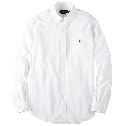 POLO RALPH LAUREN『カスタムフィット ボタンダウン オックスフォードシャツ』(WHITE) Relaxed Men's Beach