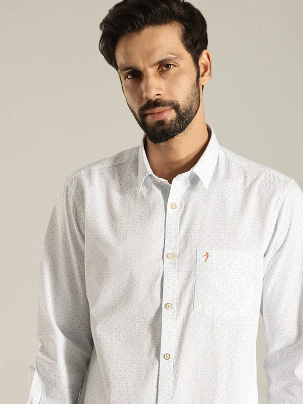 Men Printed Full Sleeve Cotton Shirt Organic