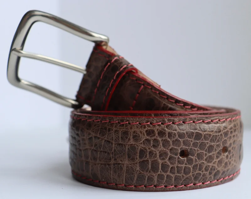 The Shirt Shop Travis Hornback Croco Belt (Briar/Crimson Edge) Casual Men's Japanese 