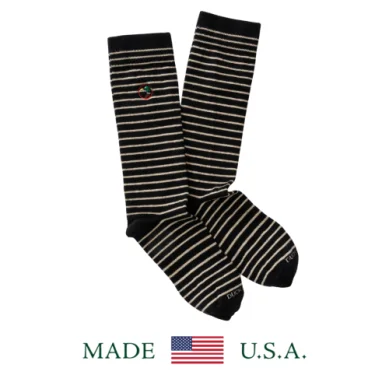 Duck Head Striped Logo Socks (3 Colors) Bohemian Men's Free