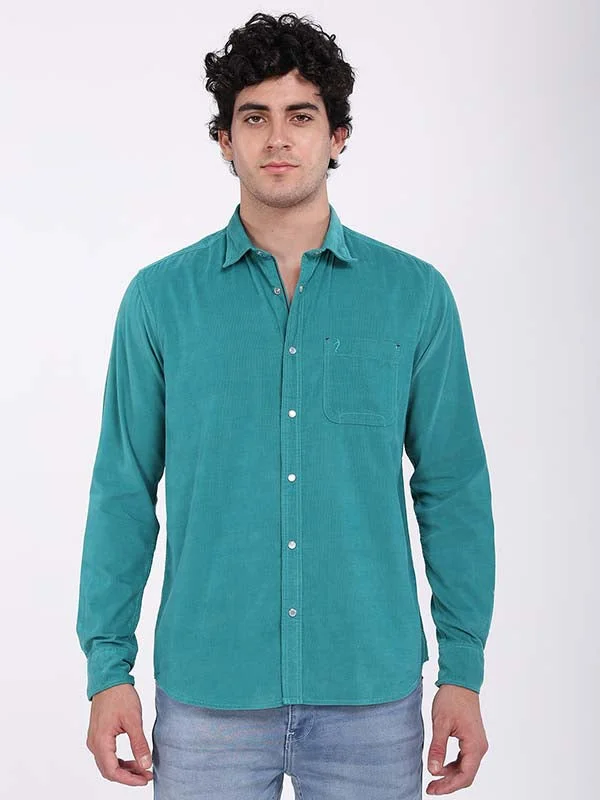 Men Solid Full Sleeve Cotton Blend Shirt Dynamic Men's Moto