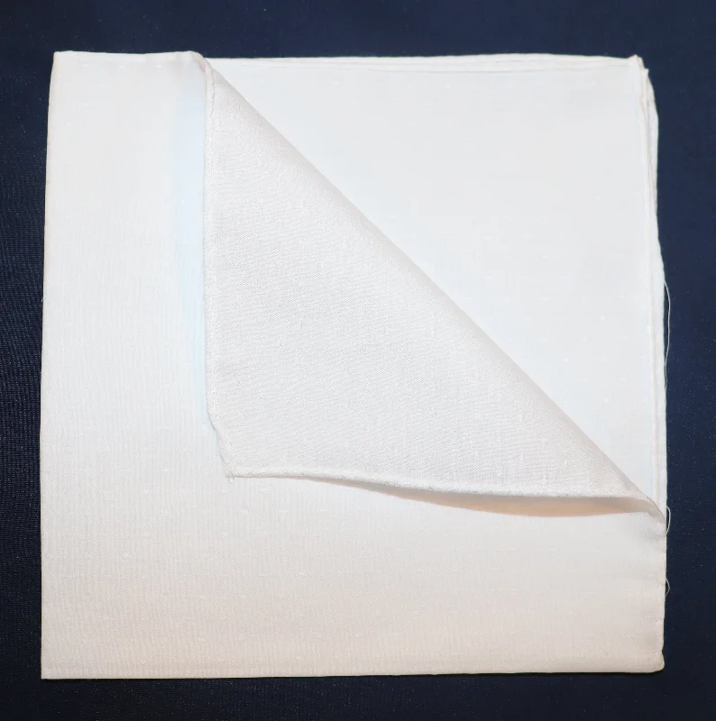 R. Hanauer Pocket Square - White Woven Diamond Classic Men's Pin