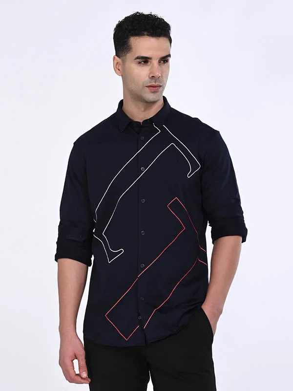 Men Solid Full Sleeve Cotton Shirt Hip Men's Urban