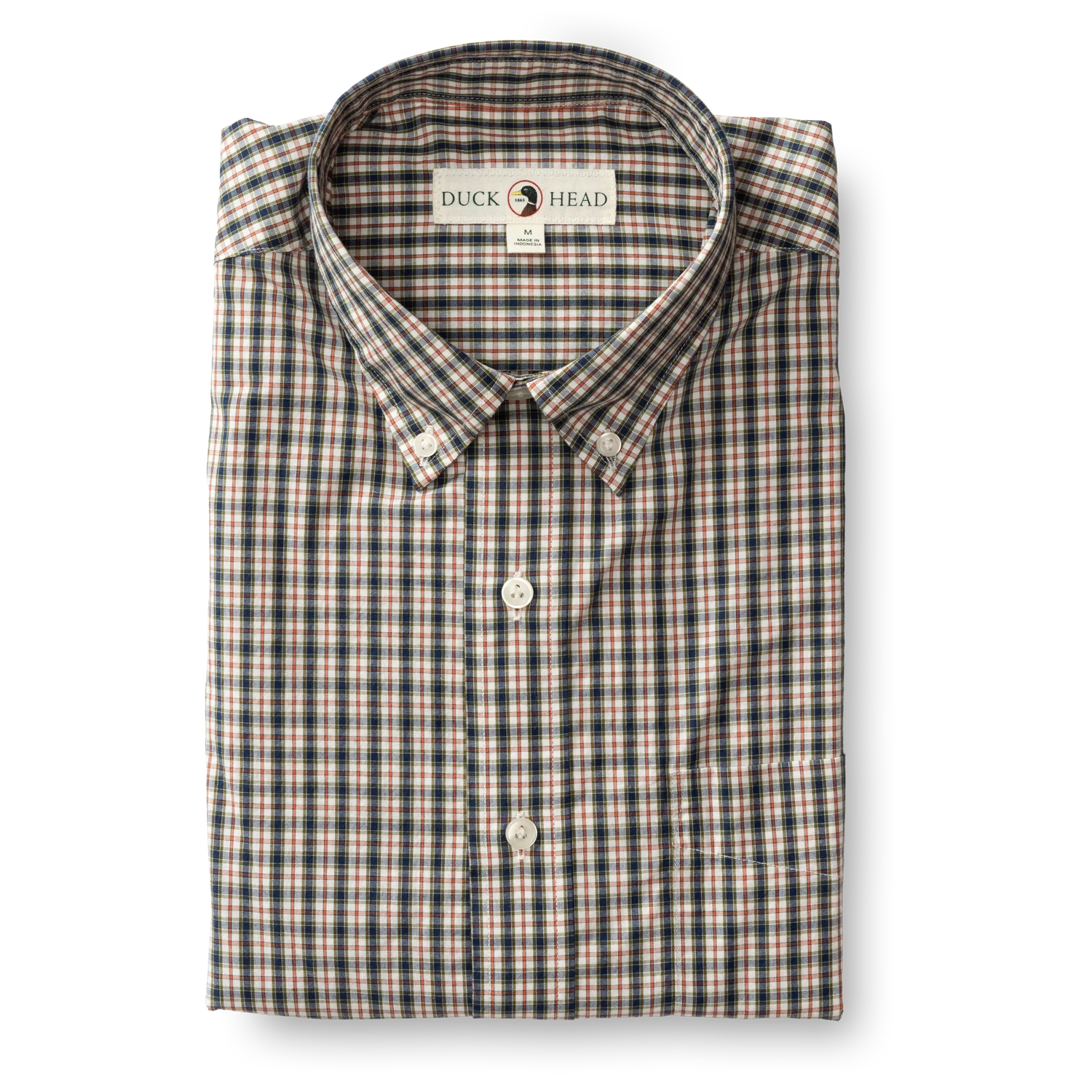 Duck Head Hatcher Plaid Poplin Sport Shirt Modern Men's Tech