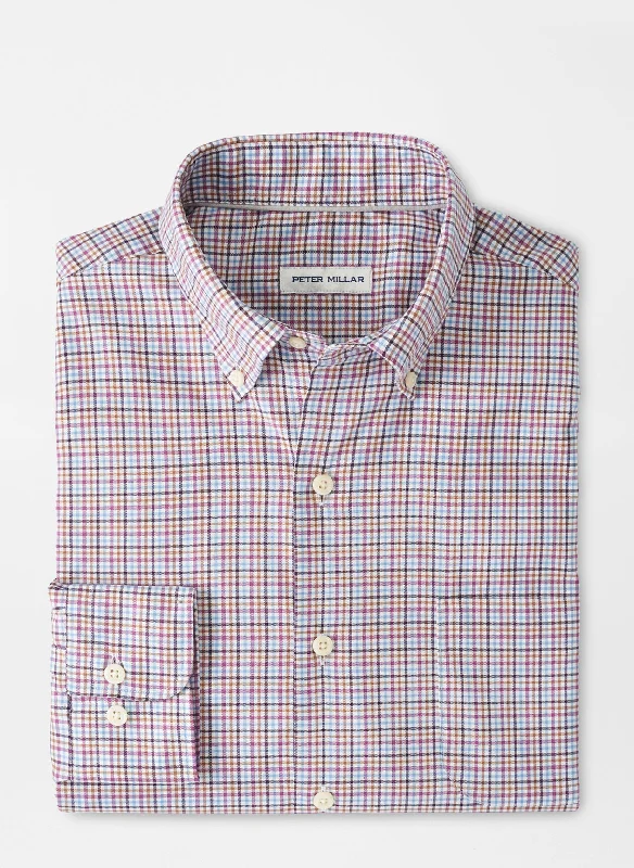 Peter Millar Market Crown Lite Cotton Sport Shirt - Wild Berry Trendy Men's Bucket