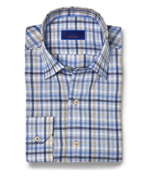 David Donahue Linen Check Shirt (2 Colors) Gym