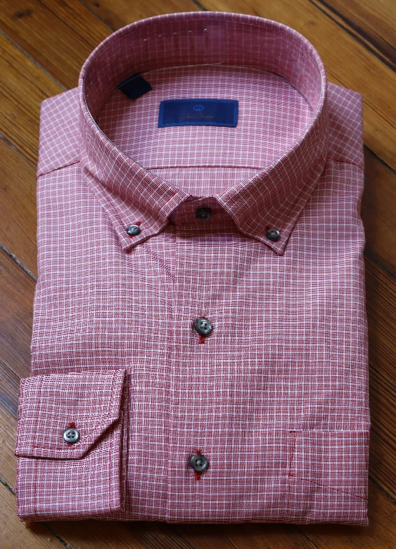 David Donahue Crimson Casual Button Down Streetwear Style