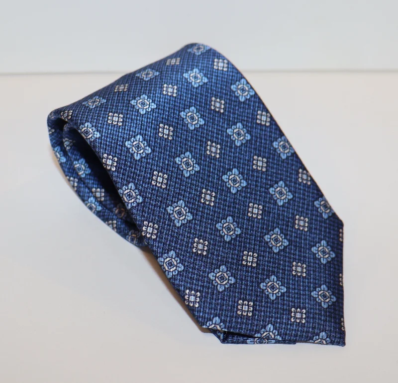 David Donahue Tie - Navy Floral Edgy Men's Punk