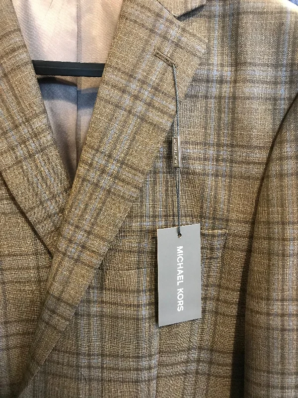 Michael Kors Tan/Olive Sport Coat Modern Men's Tech