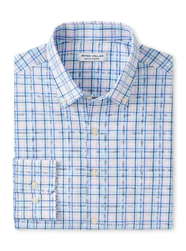 Peter Millar Roxbury Poplin Sport Shirt Unique Men's Upcycled