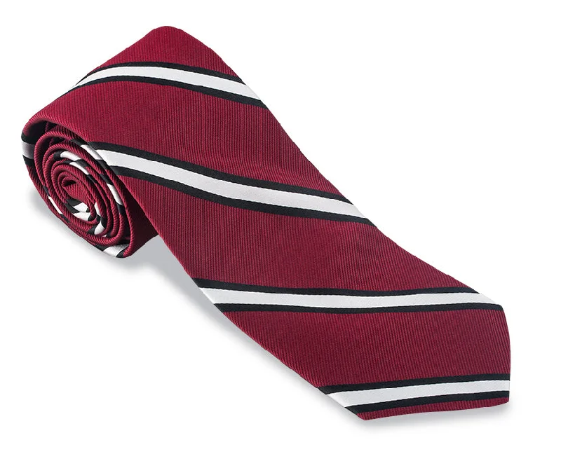 R. Hanauer Tie - Garnet Butler Stripes Unique Men's Patch