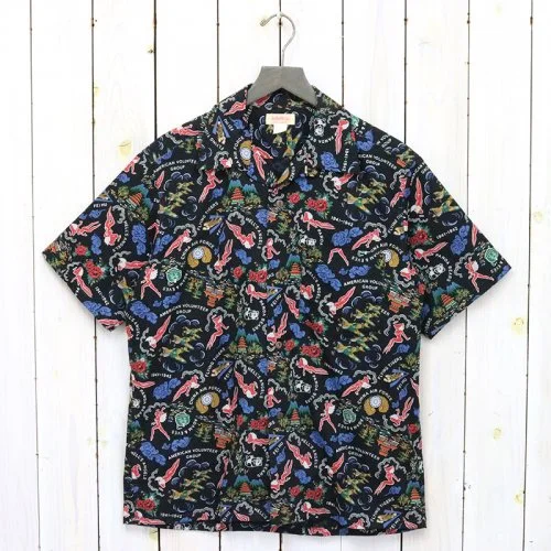 The REAL McCOY’S『COTTON HAWAIIAN SHIRT/FLYING TIGERS』(BLACK) Business