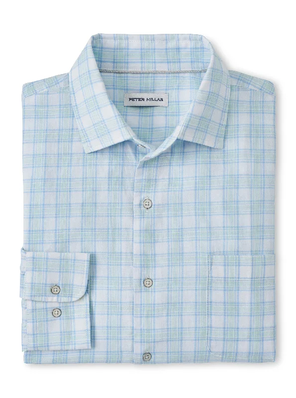 Peter Millar Block Island Cotton Sport Shirt Polished Men's Silk