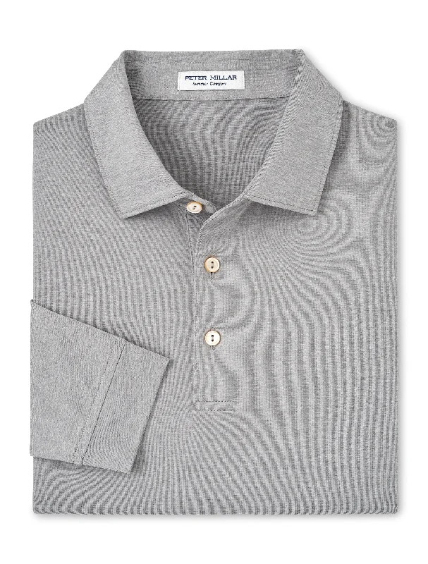 Peter Millar Solid Long Sleeve Polo Dynamic Men's High