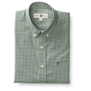 Duck Head Walton Gingham Poplin Sport Shirt (2 Colors) Earthy Men's Sustainable 