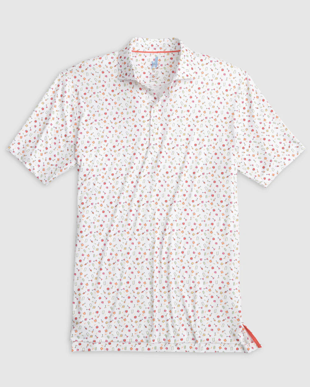 Johnnie-O Shaken Printed Polo Stylish Men's Neon