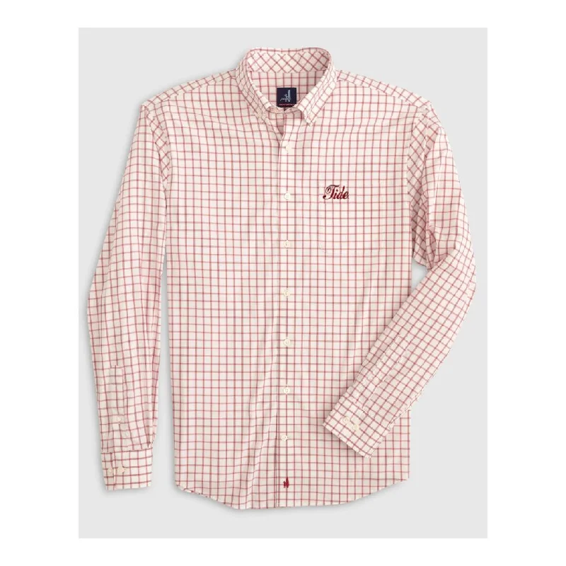 Johnnie-O Signor Button Up Shirt (Tide Script) Trendy Men's Oversized