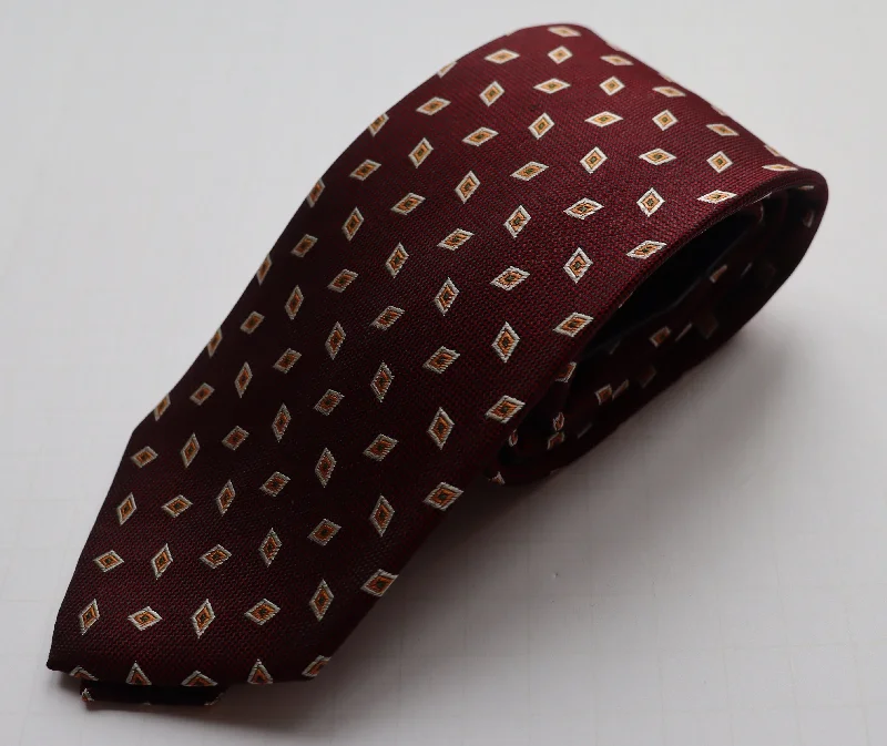 The Shirt Shop Tie - Maroon w/ Diamonds Monochromatic Office Style