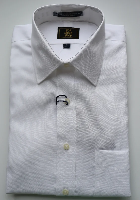 The Shirt Shop Dress Shirt - White Spread (Average Sleeve Length) Organic