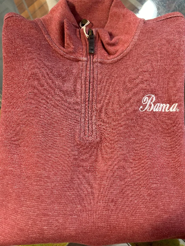 Duck Head Crimson Bearing Quarter Zip (Bama Script) British Gentleman Style