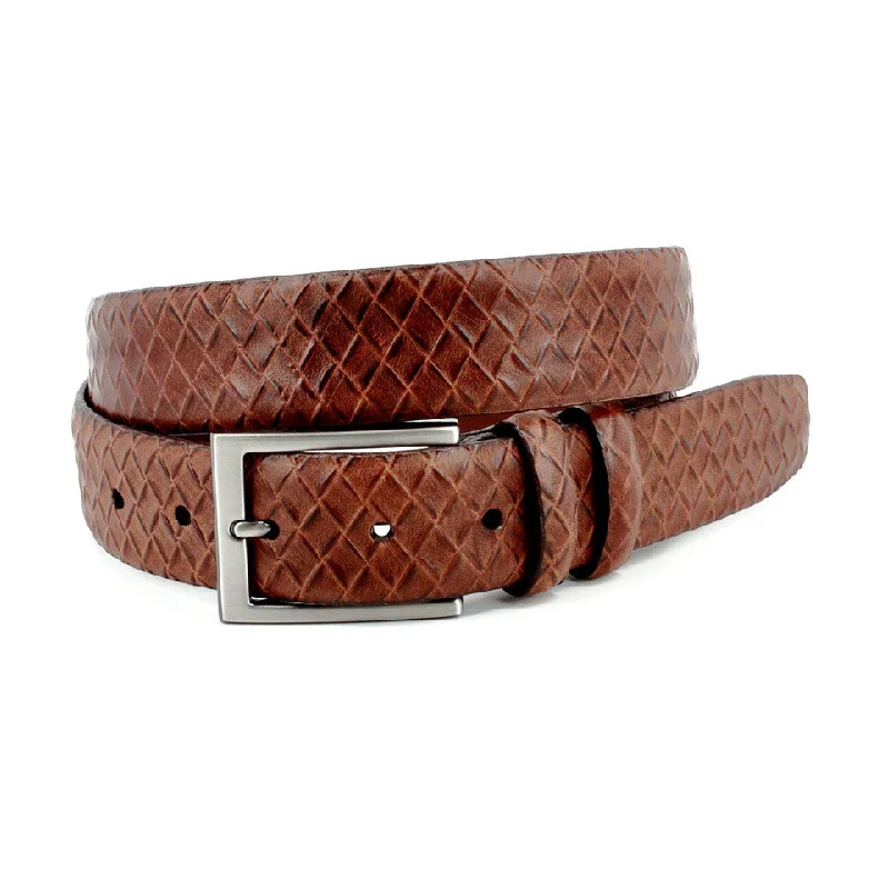 Torino 35MM Woven Italian Calf Satin Belt Confident Men's High