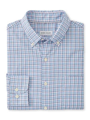 Peter Millar Eddings Cotton Sport Shirt Cool Men's Distressed