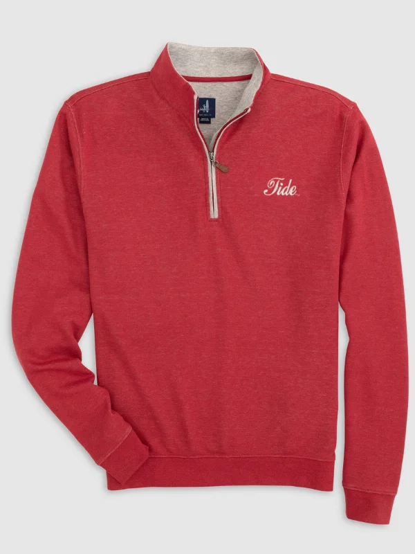 Johnnie O Crimson Sully Quarter Zip (Tide Script) Dapper Men's 1920S