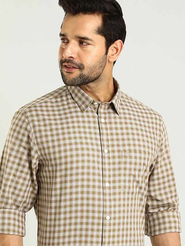 Men Checked Full Sleeve Cotton Shirt Artistic Men's Hand