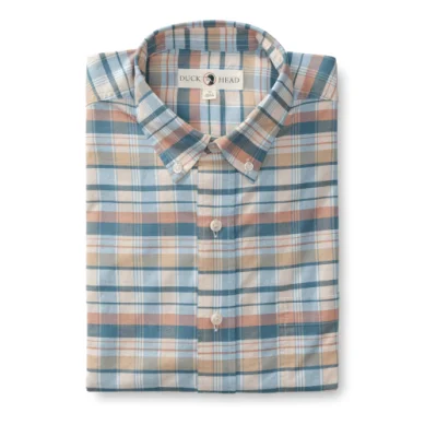 Duck Head Landers Plaid Cotton Oxford Shirt Sharp Men's Italian