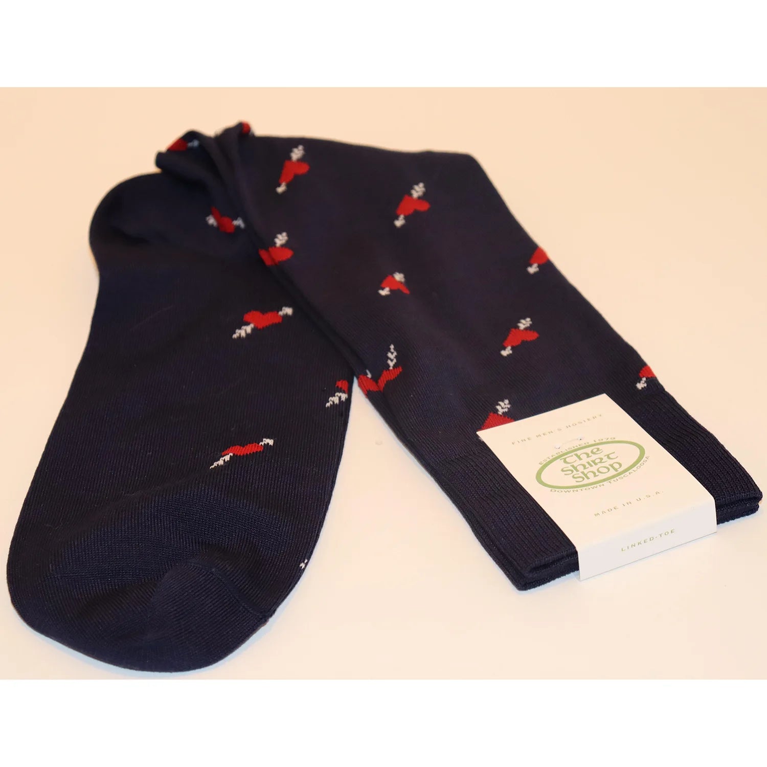 The Shirt Shop Dress Socks - Over the Calf - Hearts Cozy Men's Winter