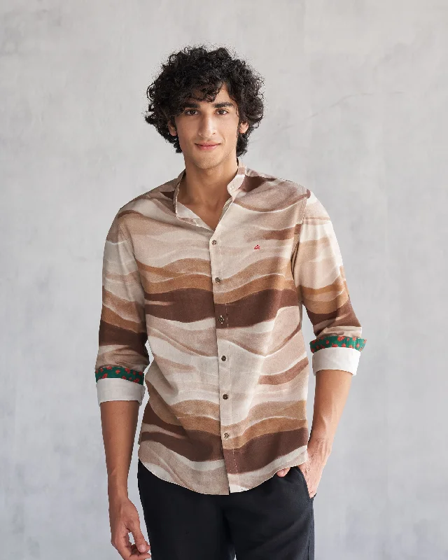 Nawab Shirt - Brown Practical Men's Multi