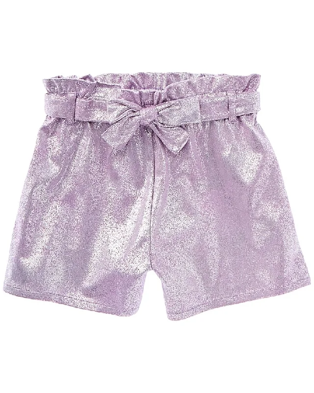 Flapdoodles Allover Crackled Foil Print Short Street