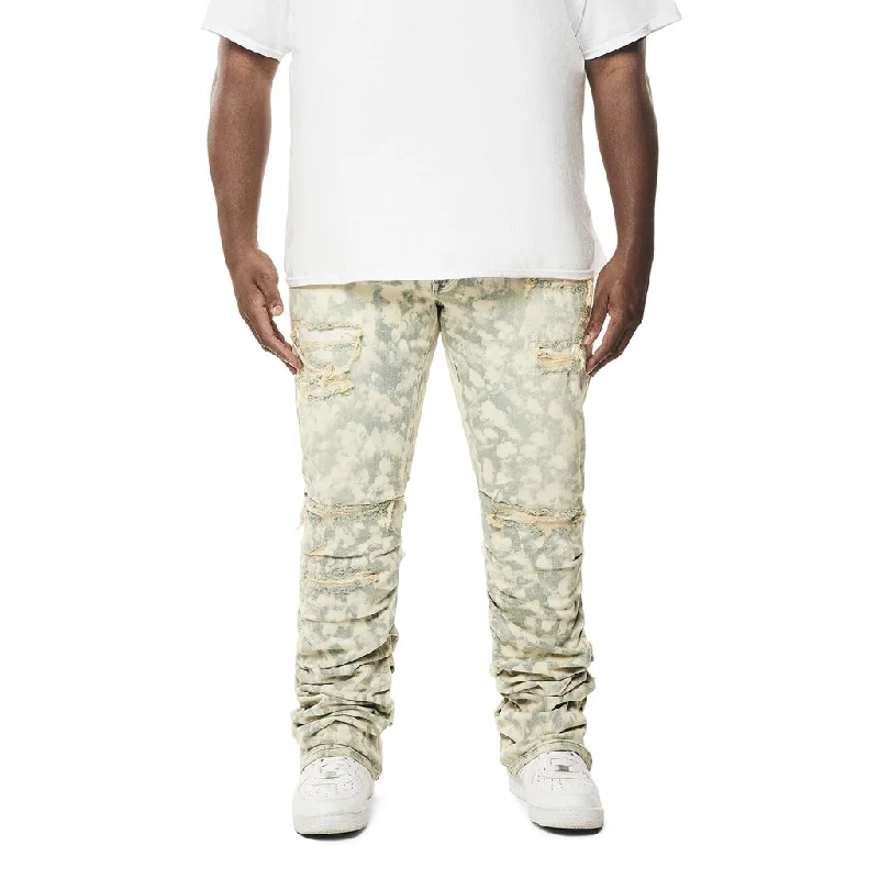 Big and Tall - Lazy Stacked Colored Jeans - Seafoam Youthful Men's Anime