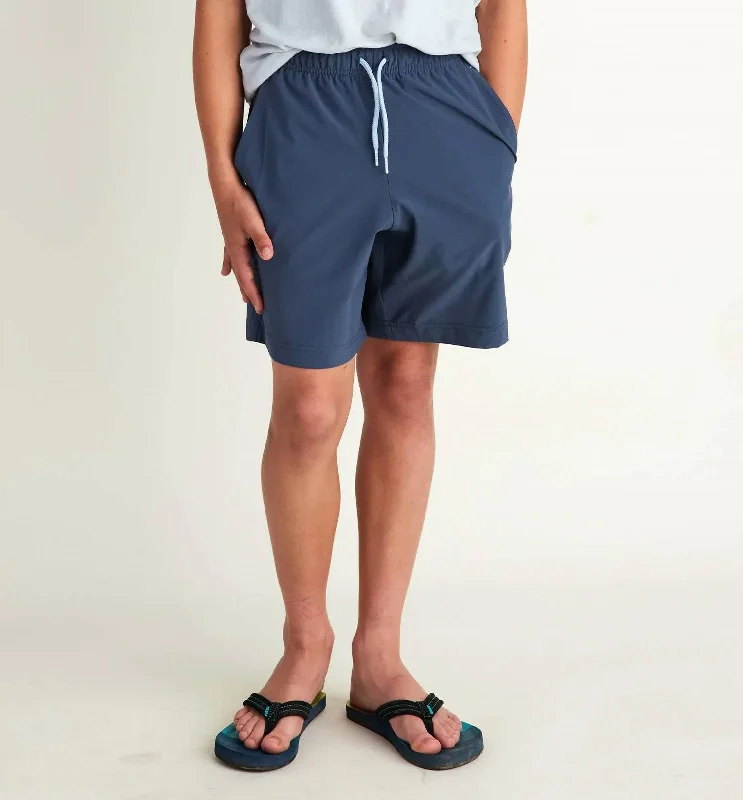 Boys' Breeze Short In Blue Dusk Ii Elegant Men's Cashmere