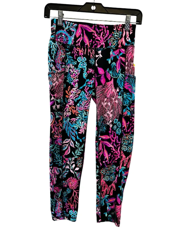 Athletic Leggings By Lilly Pulitzer In Black & Purple, Size: Xs Athletic Men's High