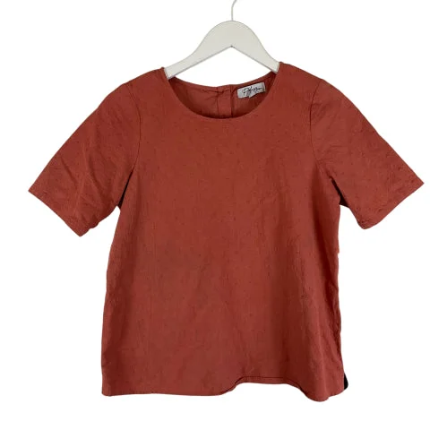 Top Short Sleeve Basic By Polygram In Orange, Size: S Beach