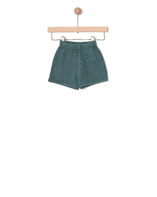 YELL OH BLUE/GREEN VINTAGE WASH SHORTS [FINAL SALE] Minimalist Men's Casual 