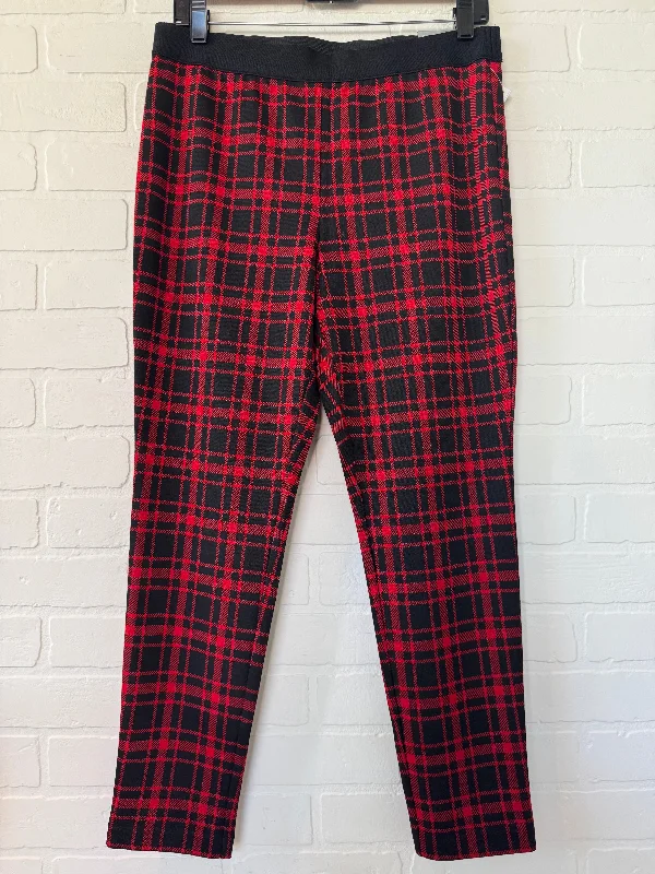 Pants Leggings By Talbots In Black & Red, Size: 10 Trendy Men's Scandinavian