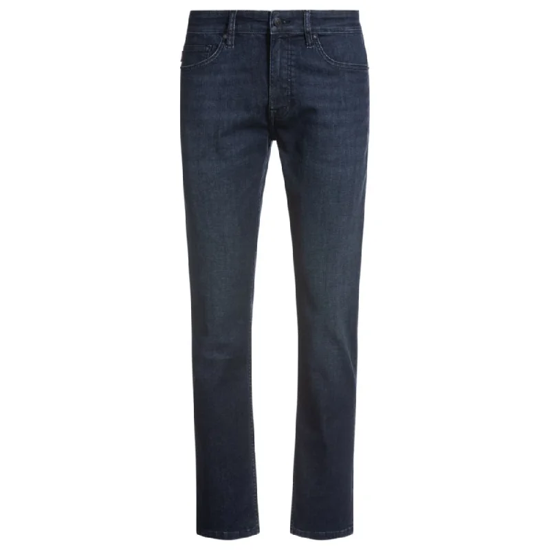 Delaware slim-fit jeans in dark-blue denim Monochromatic Office Style