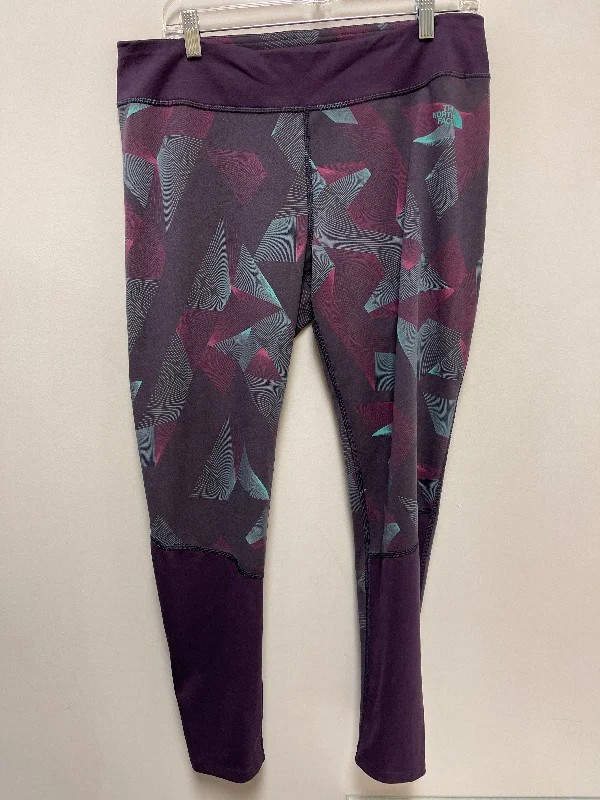 Athletic Leggings By The North Face In Purple, Size: 16 Cool Men's Distressed