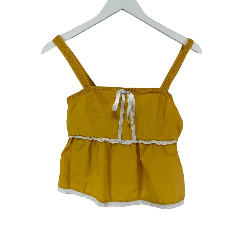 Yellow Top Sleeveless Basic Forever 21, Size S Vintage Men's 1970S Disco