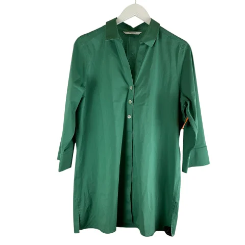 Top Long Sleeve Basic By Foxcroft In Green, Size: L Lumberjack