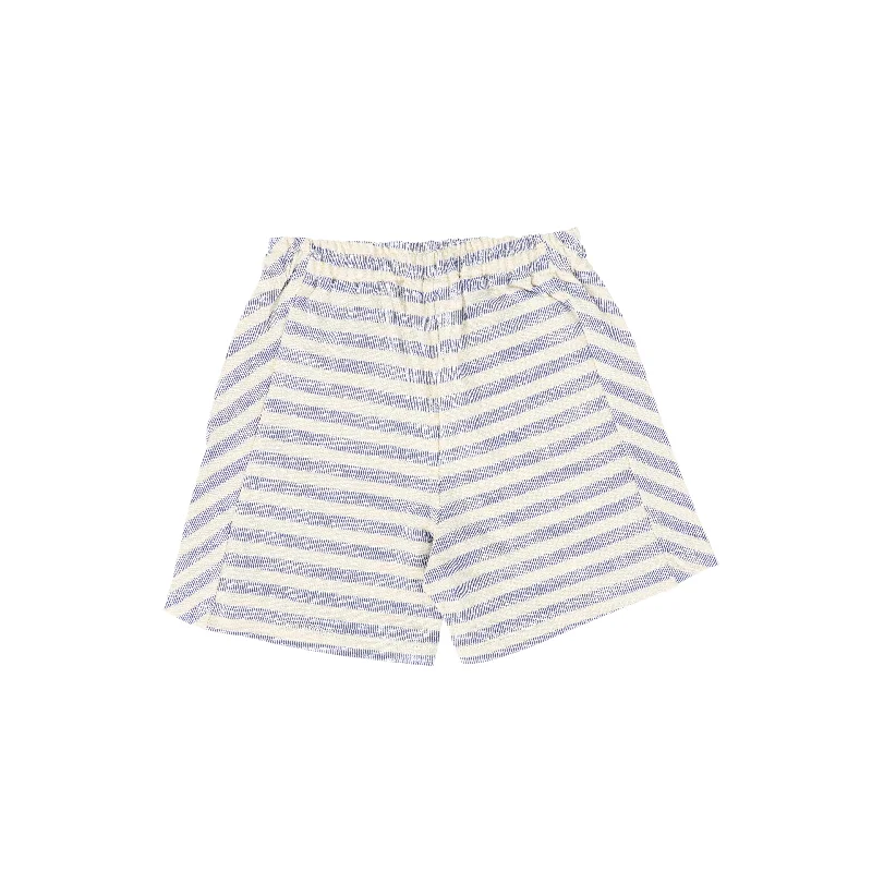 MY LITTE COZMO BLUE/ECRU STRIPED SHORTS Unique Men's Patch