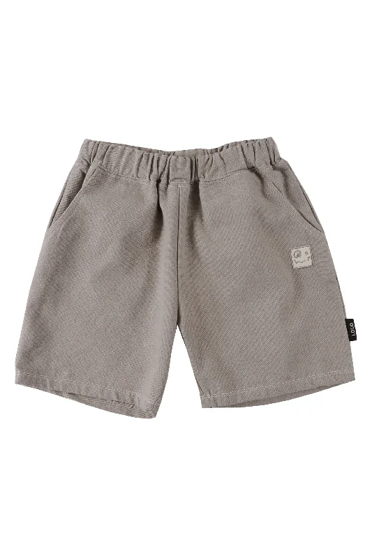 LOUD GREY LOGO PRINT SHORTS [Final Sale] Laid