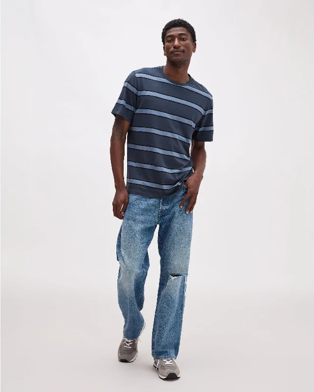 Men's Striped Pima Tee Sophisticated Men's 