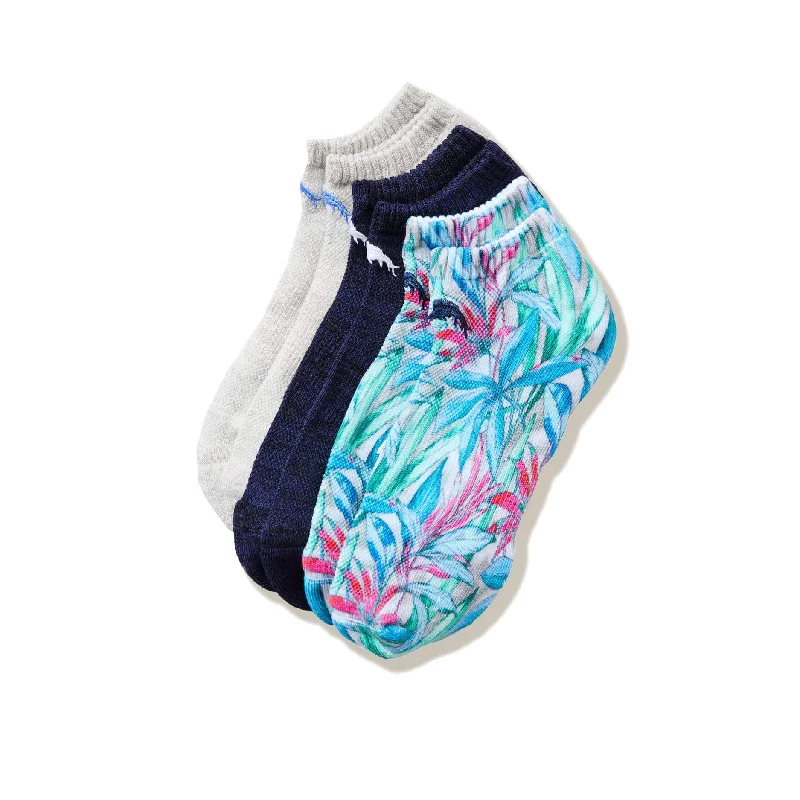 Tommy Bahama Men's IslandZone Performance Athletic 3 Pack Socks - Multi Artistic Men's Hand