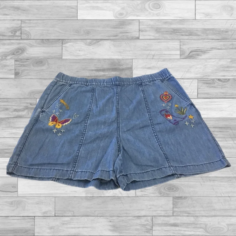 Shorts By Johnny Was In Blue Denim, Size: Xl Streetwear Style