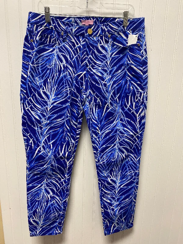 Blue & White Jeans Designer Lilly Pulitzer, Size 14 Sophisticated Men's 